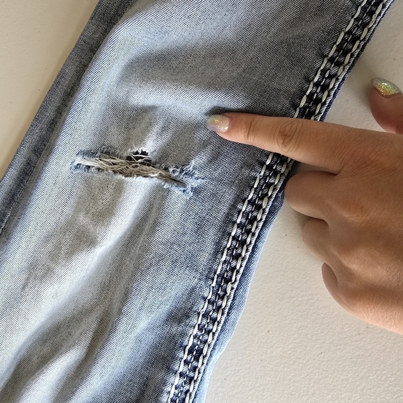 Rock Revival Nancy Cuffed Straight Women's Light Wash Jeans Sz 28 - Picture 6 of 7